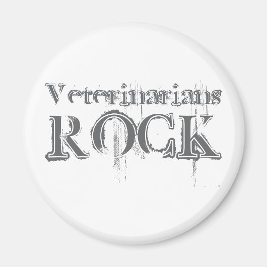 Dierenartsen Rock Magneet (Voorkant)