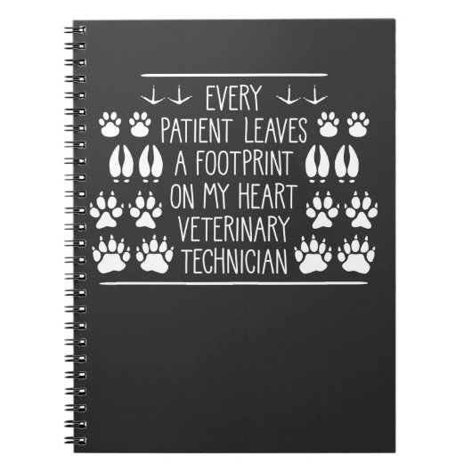 Dierenartsen Technicus Foot Print Animal Care Notitieboek (Voorkant)