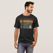 Dierenartsen Vet Tech mannen Cat retro Veterinary  T-shirt (Voorkant volledig)