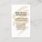 Dierenartsen Voeg uw verticale foto toe Visitekaartje (Achterkant)