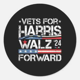 Dierenartsen voor Kamala Harris en Tim Wheimer vet Ronde Sticker