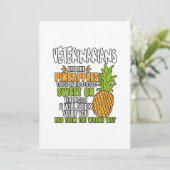 Dierenartsen zijn als ananassen. bedankkaart (Staand voorkant)