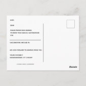 Dierenartsenchirurgie Small Animal Vaccine Reminde Briefkaart (Achterkant)