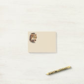 Dierenartseneekhoorn die Waterverf opzoekt Post-it® Notes (Op bureau)