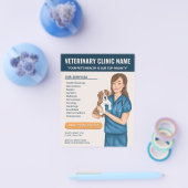 Dierenartsenpraktijk Dierenverzorging Custom Flyer (Enkel)