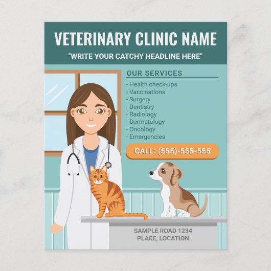 Dierenartsenpraktijk Dierenziekenhuis Flyer (Voorkant)