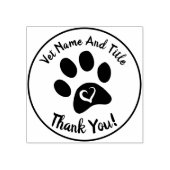 Dierenartsenzaken Dank u Rubberzegel Rubberstempel (Afrduk)