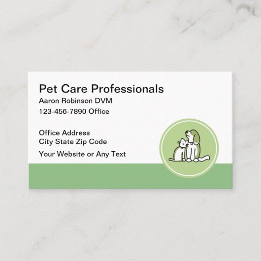Dierenartsenzorg Visitekaartjes (Voorkant)