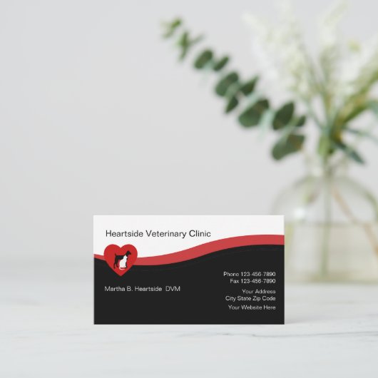 Dierenartsenzorg Visitekaartjes (Staand voorkant)