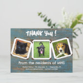 Dierenasiel Dank u Foto Sjablonen Kaart (Staand voorkant)