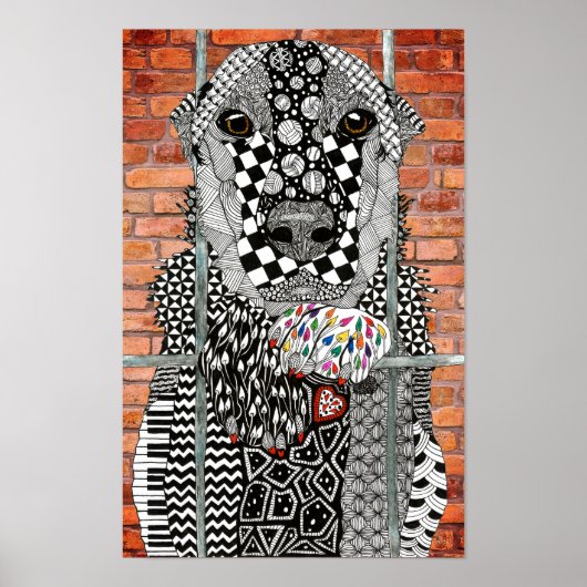 Dierenasiel Hond Adoptie Canvas Poster (Voorkant)