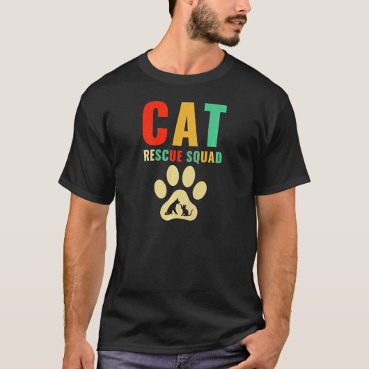 Dierenasiel Kat Reddingsploeg T-shirt (Voorkant)