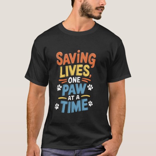 Dierenasiel Save Pet Design voor dier en hond T-shirt (Voorkant)