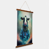 Dierenastronaut Ruimtewandeling, universum, ruimte Hangend Wandkleed (Gebogen)