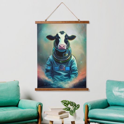Dierenastronaut Ruimtewandeling, universum, ruimte Hangend Wandkleed (Woonkamer)