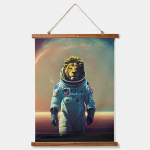 Dierenastronaut Ruimtewandeling, universum, ruimte Hangend Wandkleed