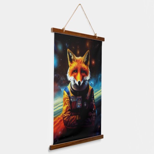 Dierenastronaut Ruimtewandeling, universum, ruimte Hangend Wandkleed (Gebogen)