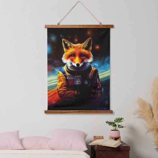 Dierenastronaut Ruimtewandeling, universum, ruimte Hangend Wandkleed (Slaapkamer)