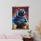 Dierenastronaut Ruimtewandeling, universum, ruimte Hangend Wandkleed (Slaapkamer)