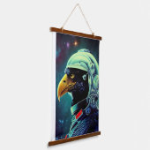 Dierenastronaut Ruimtewandeling, universum, ruimte Hangend Wandkleed (Gebogen)