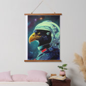 Dierenastronaut Ruimtewandeling, universum, ruimte Hangend Wandkleed (Slaapkamer)