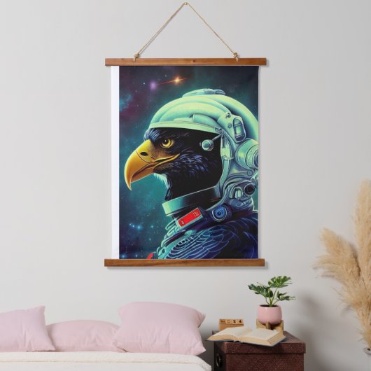 Dierenastronaut Ruimtewandeling, universum, ruimte Hangend Wandkleed (Slaapkamer)