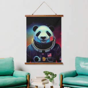 Dierenastronaut Space walk, universum, ruimte, pan Hangend Wandkleed