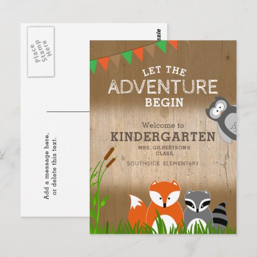 Dierenavontuur | Welkom in de kindergarten Briefkaart (Voorkant / Achterkant)