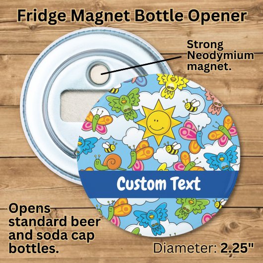 Dierenbaby's Achtergrond Button Flesopener