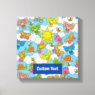 Dierenbaby's Achtergrond Canvas Afdruk