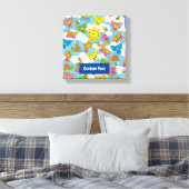 Dierenbaby's Achtergrond Canvas Afdruk (Insitu (Slaapkamer))