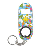 Dierenbaby's Achtergrond Mini Flessenopener (Voorkant)