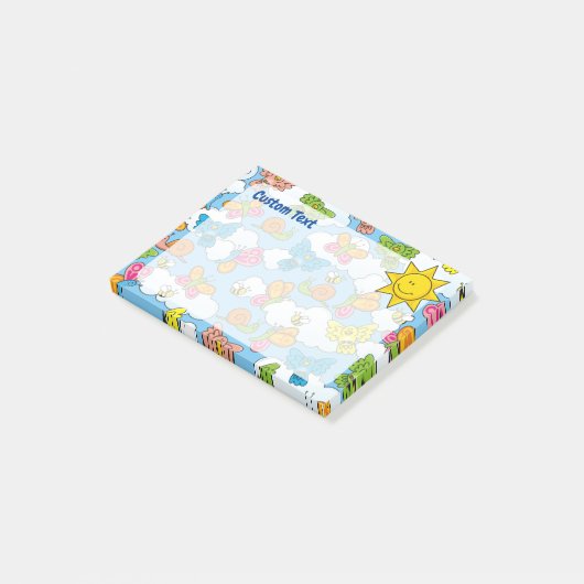 Dierenbaby's Achtergrond Post-it® Notes (Schuin)