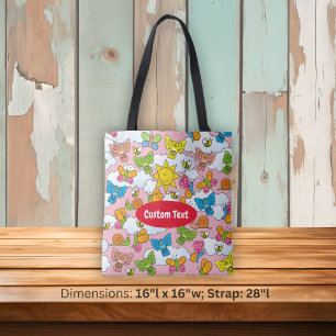 Dierenbaby's Achtergrond Tote Bag