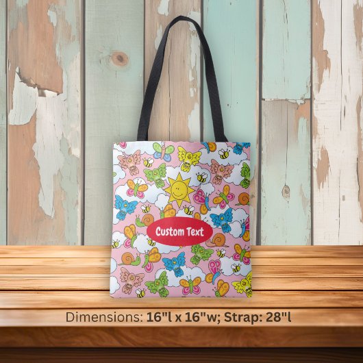 Dierenbaby's Achtergrond Tote Bag