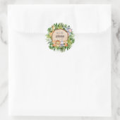 Dierenbaby's in de dierentuin ronde sticker (Tas)