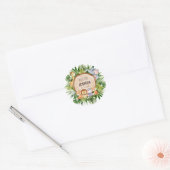 Dierenbaby's in de dierentuin ronde sticker (Envelop)