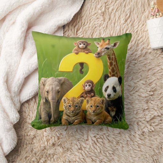 Dierenbaby's in het wild met een twee kussen (Deken)