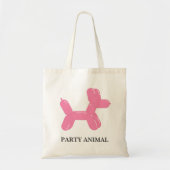 Dierenballonhond Roze partij Tote Bag (Voorkant)