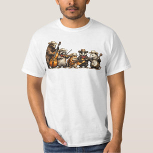 Dierenband , Grappige bosdieren die instrumenten s T-shirt