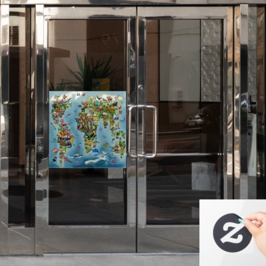 Dierenbedding Raamsticker (Kantoordeur)