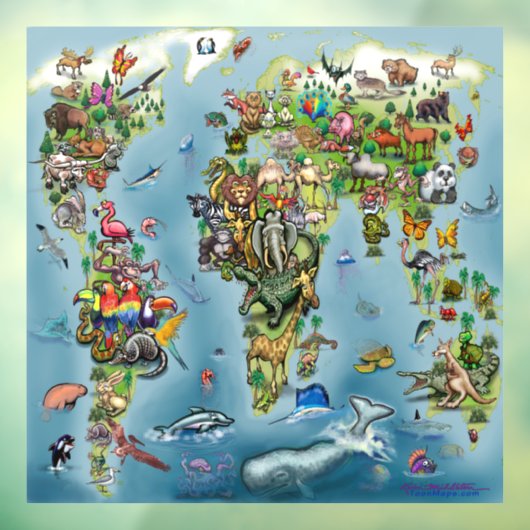 Dierenbedding Raamsticker (Vel 3)