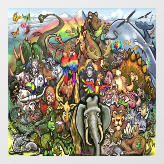 Dierenbedding Raamsticker (Vel)