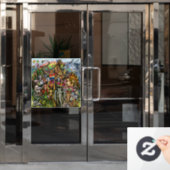 Dierenbedding Raamsticker (Kantoordeur)