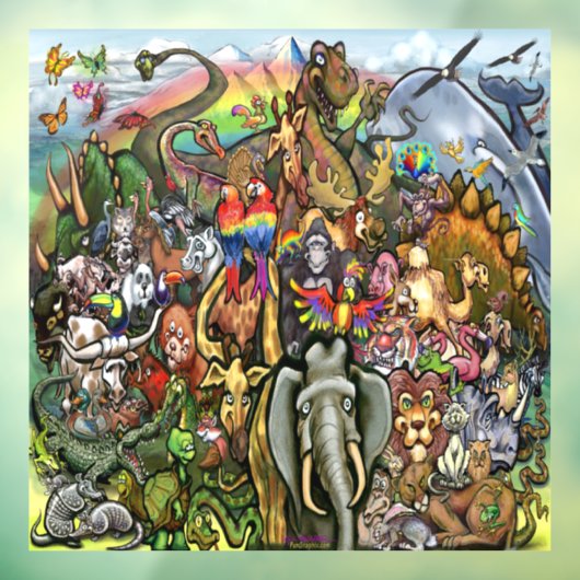 Dierenbedding Raamsticker (Vel 3)