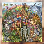 Dierenbedding Raamsticker (Vel 2)