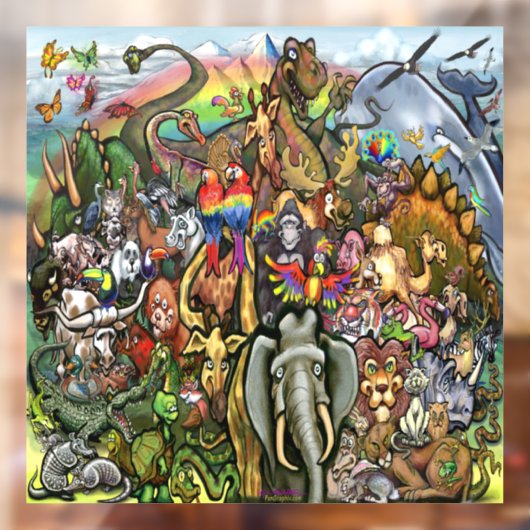 Dierenbedding Raamsticker (Vel 2)