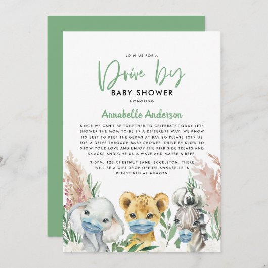 Dierenbedwelmingsmaskers met baby (Voorkant / Achterkant)