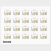 Dierenbedwelmingsmaskers met baby vierkante sticker (Vel)