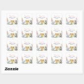 Dierenbedwelmingsmaskers met baby vierkante sticker (Vel)